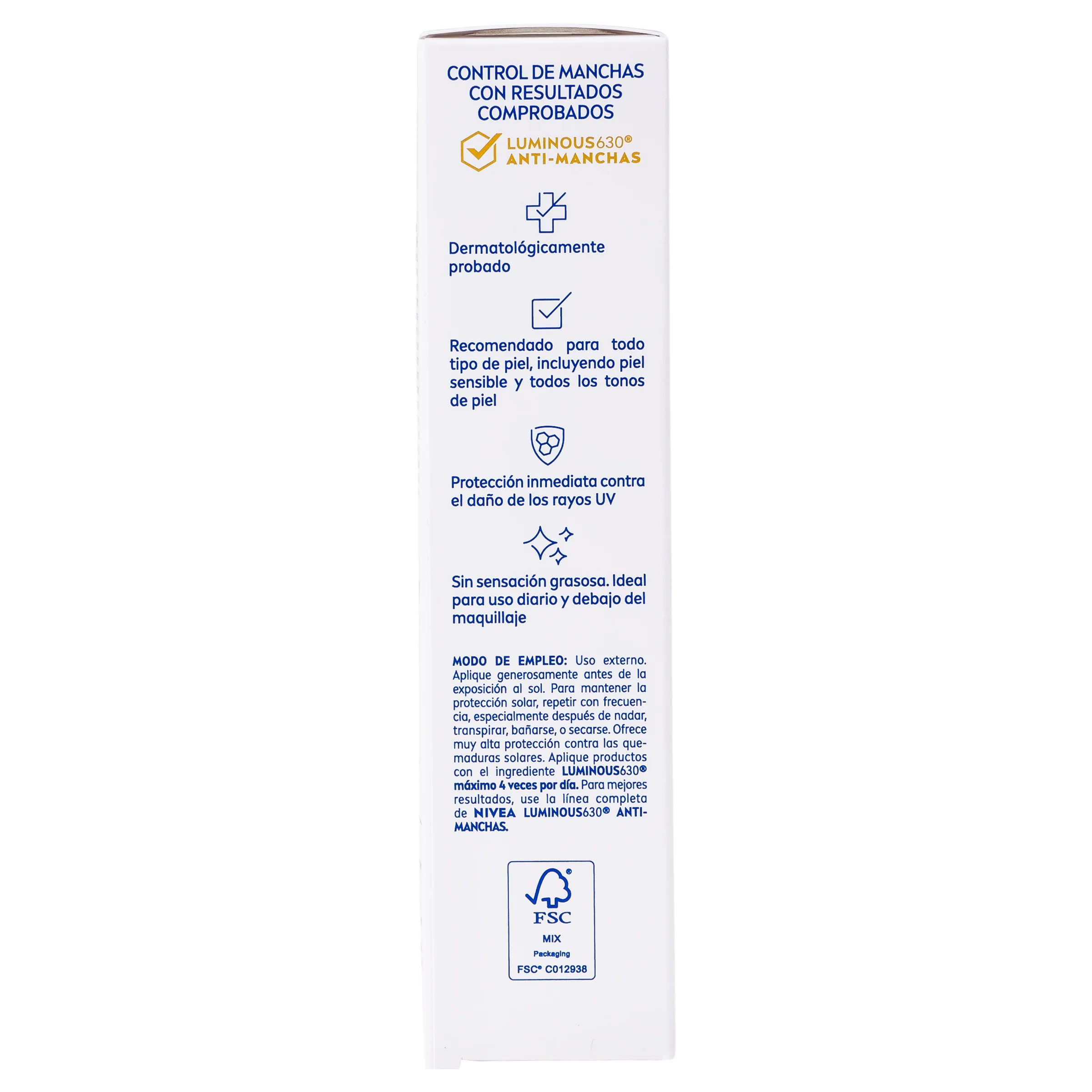 Bloqueador Nivea Sun Control De Manchas Luminous 630 Fps 50 40 Ml - Image 8