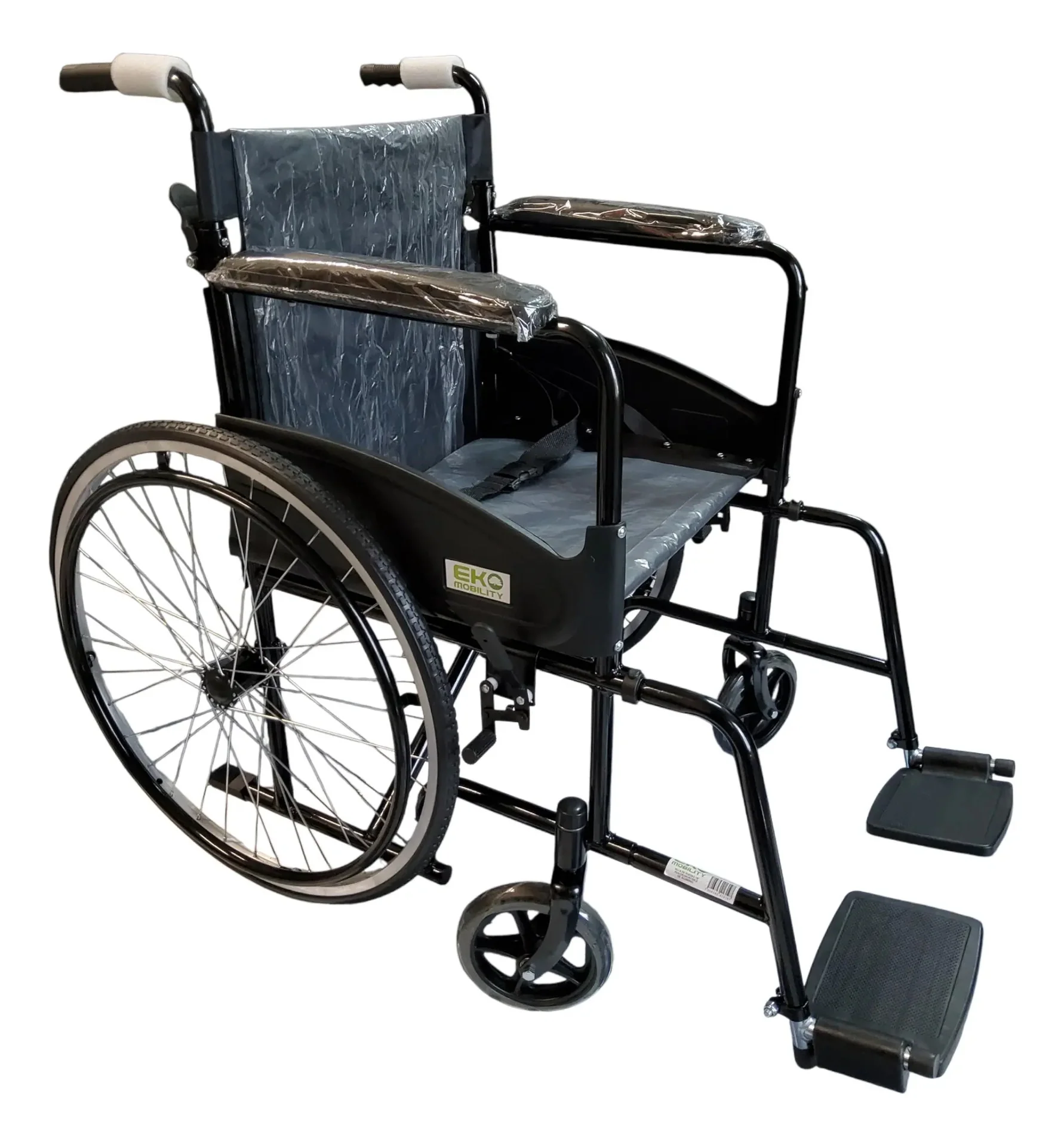 Silla De Ruedas 18 Negra Fija/ Desmontable Aluminio Solida 8X1