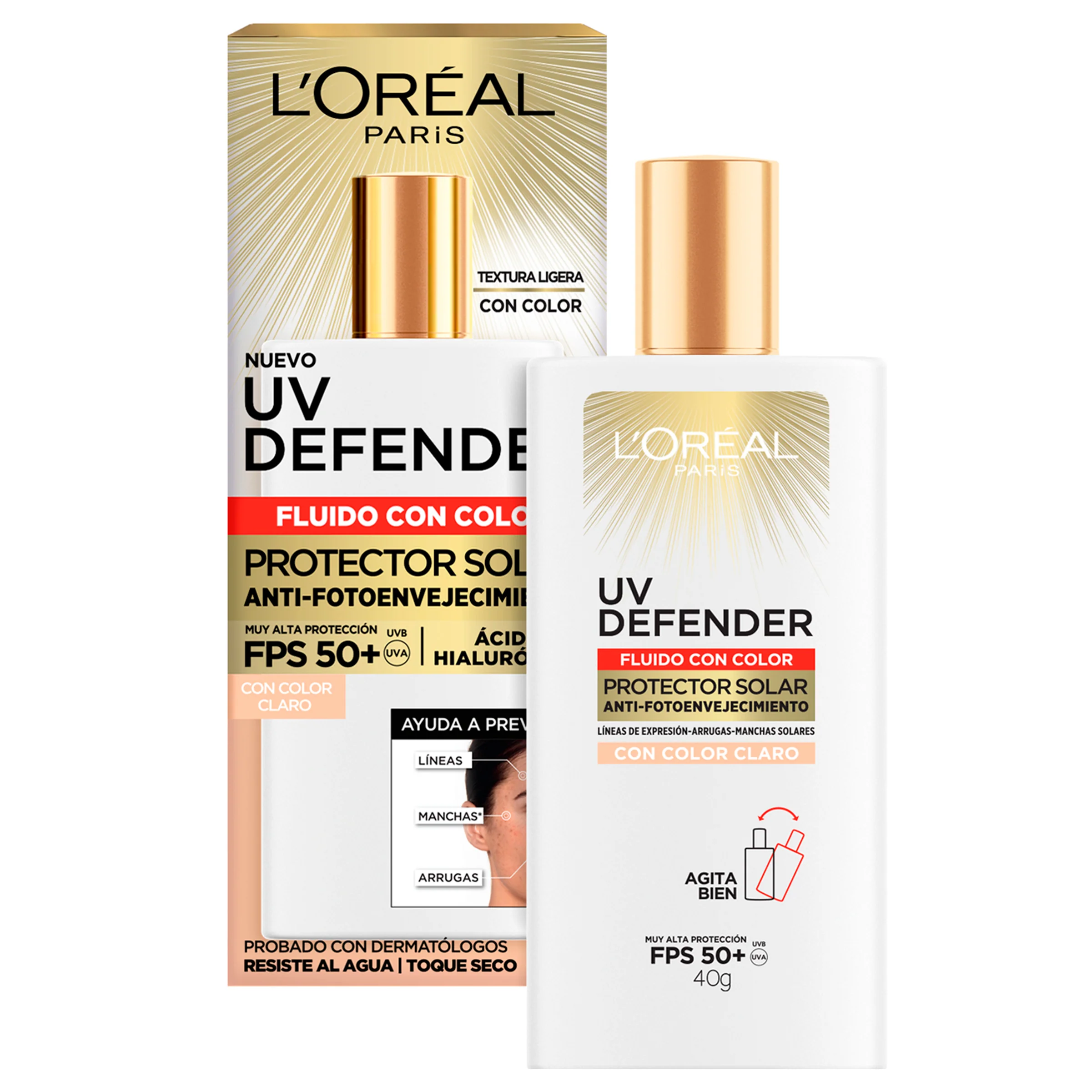 Fluido Loreal Defender Fps 50 Color Claro 40 G - Image 2