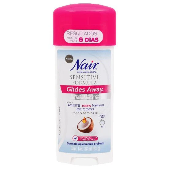 Crema Depiladora Nair Glides Away Aceite Coco 86 Ml