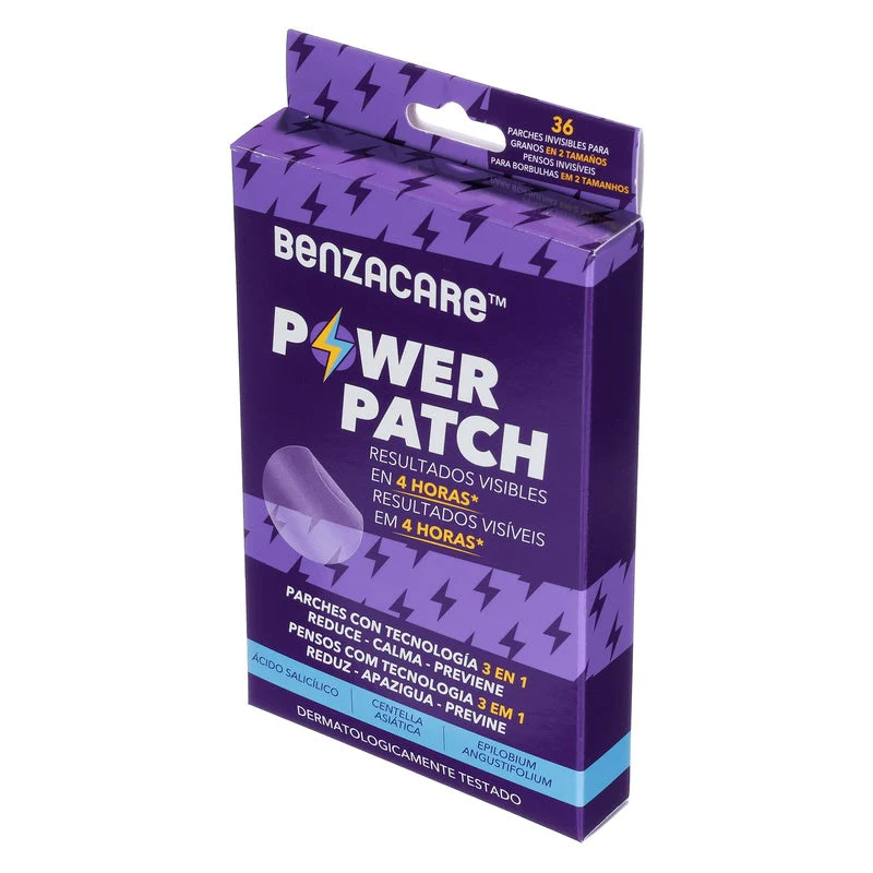 Benzacare Parche Facial Power 3 En 1 Con 36 Piezas