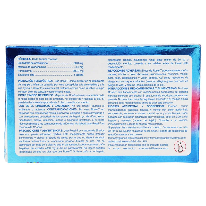 Rosel-T 50/3/300 Mg Con 24 Tabletas - Image 2