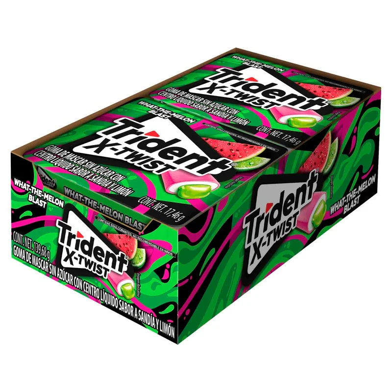 Exhibidor Trident X Twist Sandia-Limon 18 Con 8 Piezas - Image 2