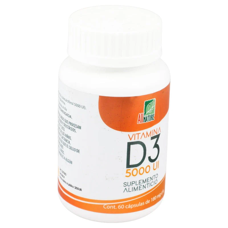 Vitamina D3 Suplemento Alimenticio Con 60 Capsulas Allnature - Image 2