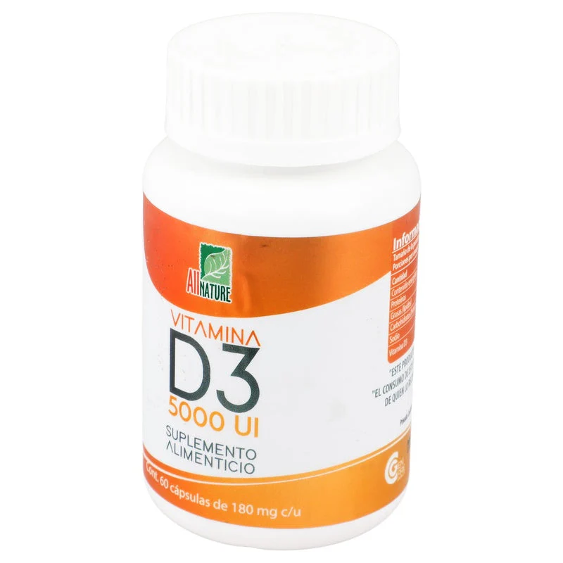 Vitamina D3 Suplemento Alimenticio Con 60 Capsulas Allnature - Image 3