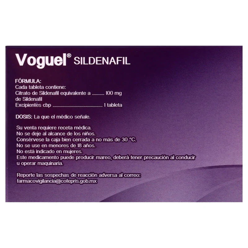 Voguel (Sildenafil) 100 Mg Con 1 Tableta - Image 7