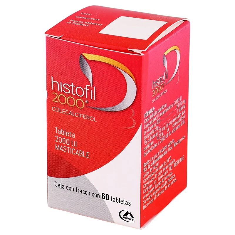 Histofil (Vitamina D3) 2000 Ui Frasco Con 60 Tabletas - Image 6
