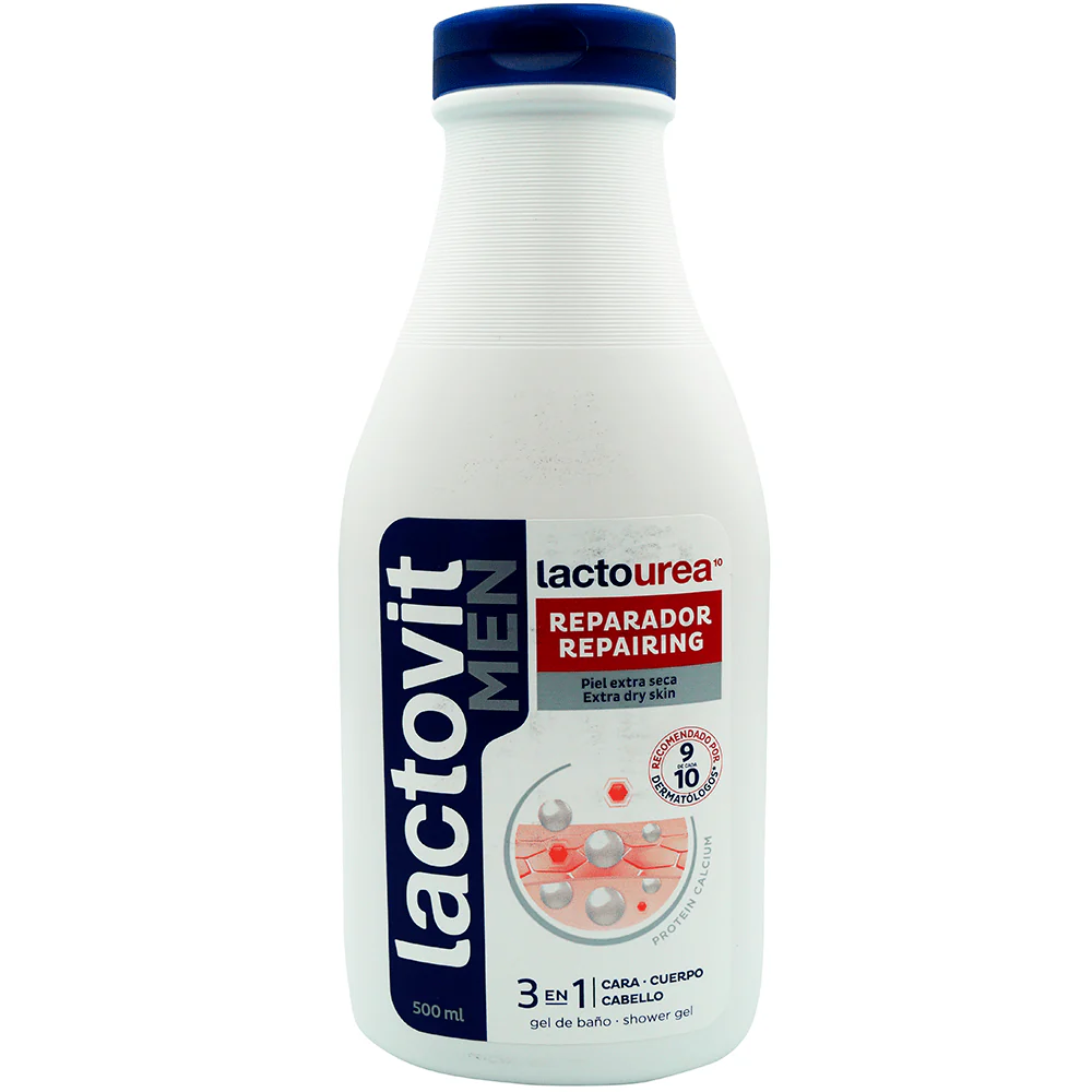 Lactovit Men Lactourea Repairing Gel De Baño 3 En 1 500 Ml