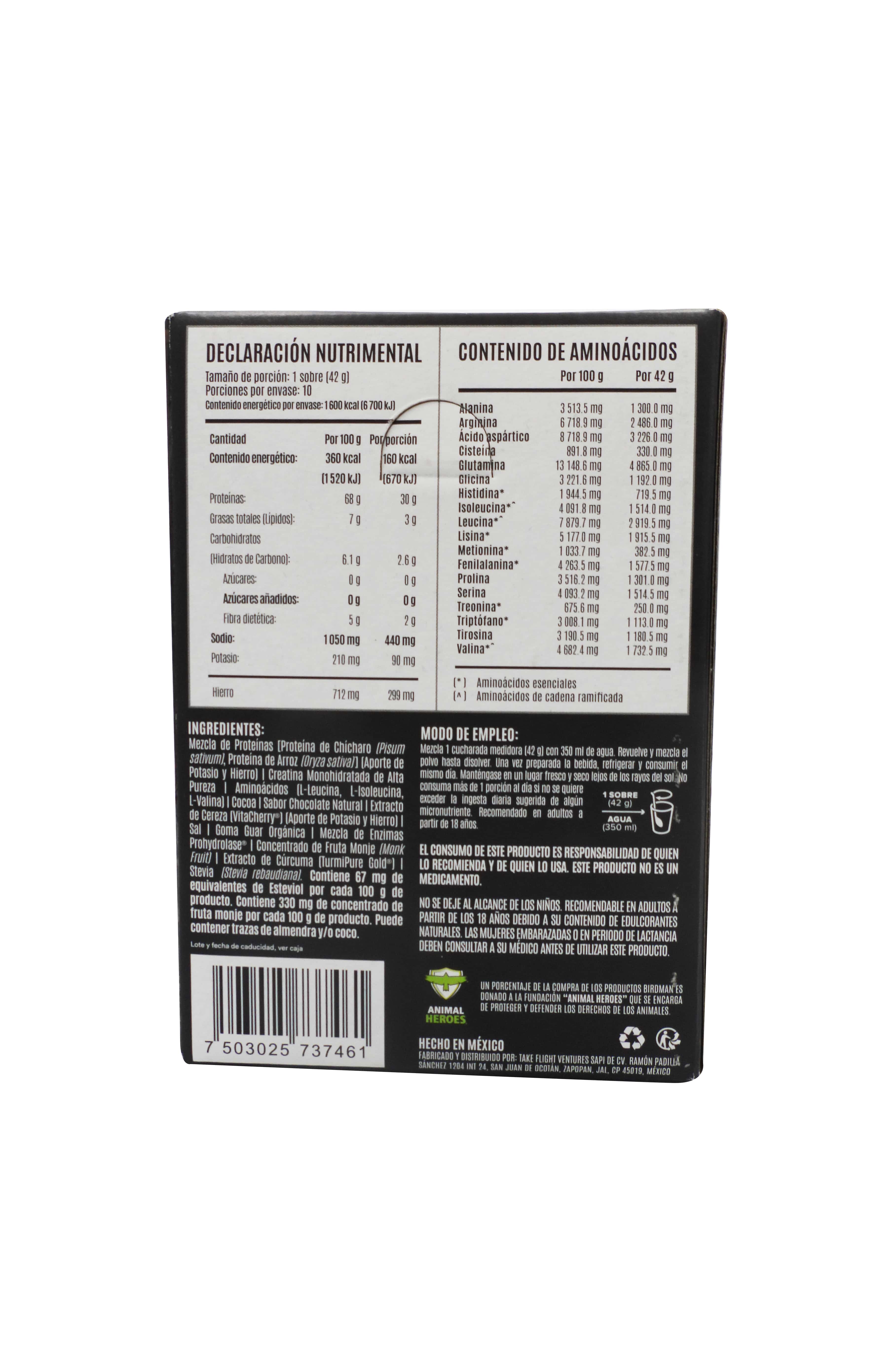 Falcon Performance Proteina Choco Bronze 420 G Con 10 Sobres Birdman - Image 2