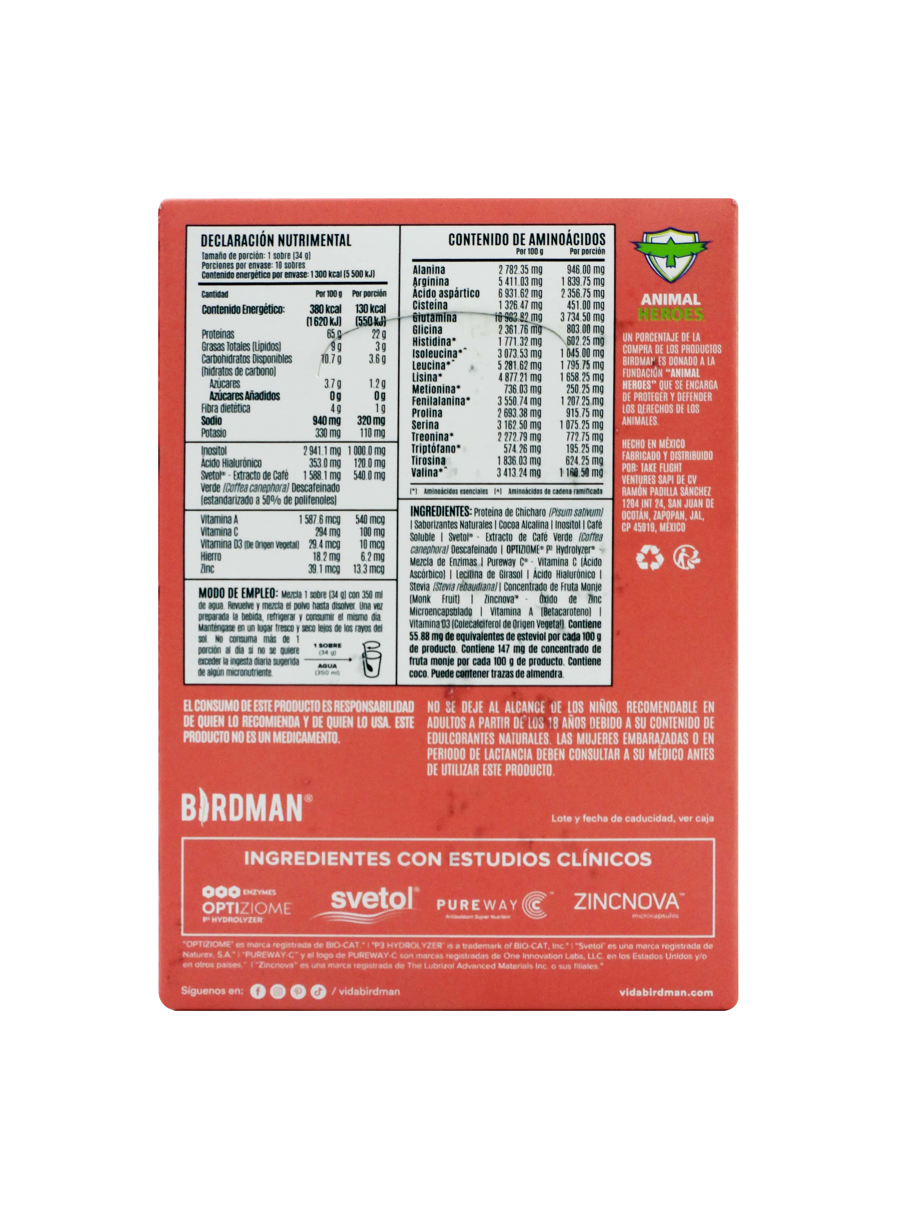 Fitmingo Proteina Moka 340 G Con 10 Sobres Birdman - Image 3