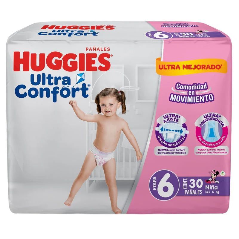 Pañal Huggies Ultraconfort Etapa 6 Niña Con 30
