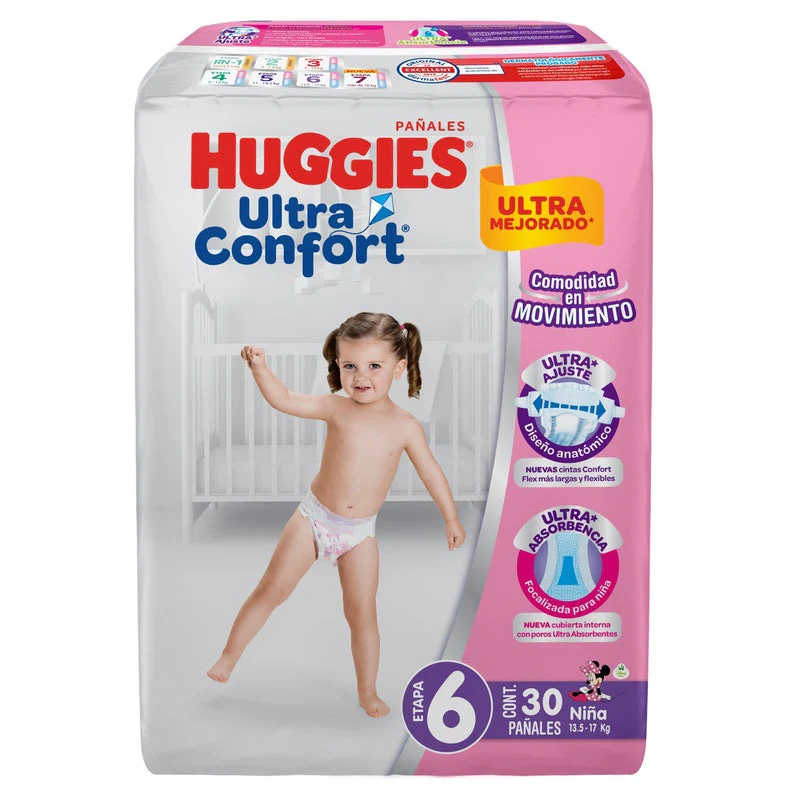 Pañal Huggies Ultraconfort Etapa 6 Niña Con 30 - Image 2