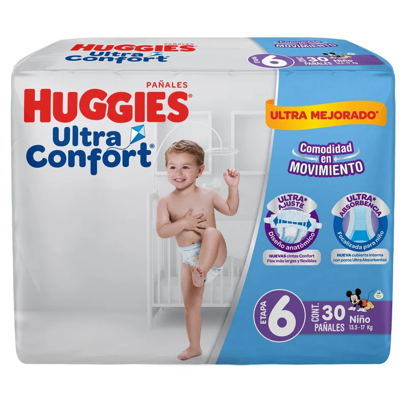Pañal Huggies Ultraconfort Etapa 6 Niño Con 30 - Image 4