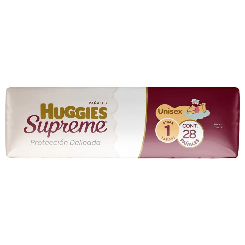 Pañal Huggies Supreme Etapa 1 Unisex Con 28 - Image 3