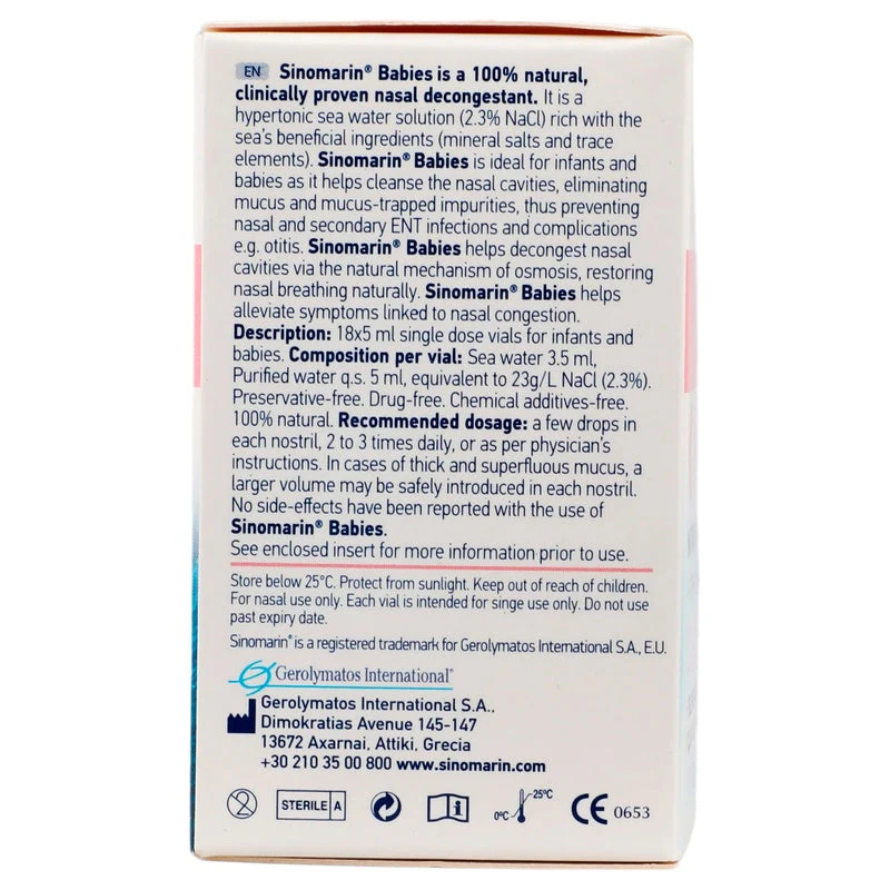 Sinomarin Bebes Nasal Ampolletas 18 X 5 Ml - Image 4