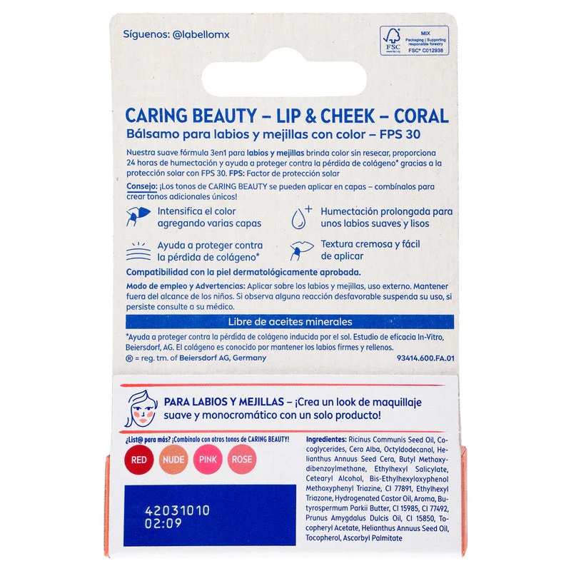 Pomada Labial Labello Caring Beauty Coral 4.8 G - Image 8