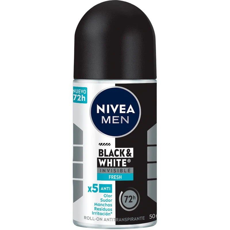 Desodorante Nivea Men Black White Fresh R-On 50 Ml - Image 9