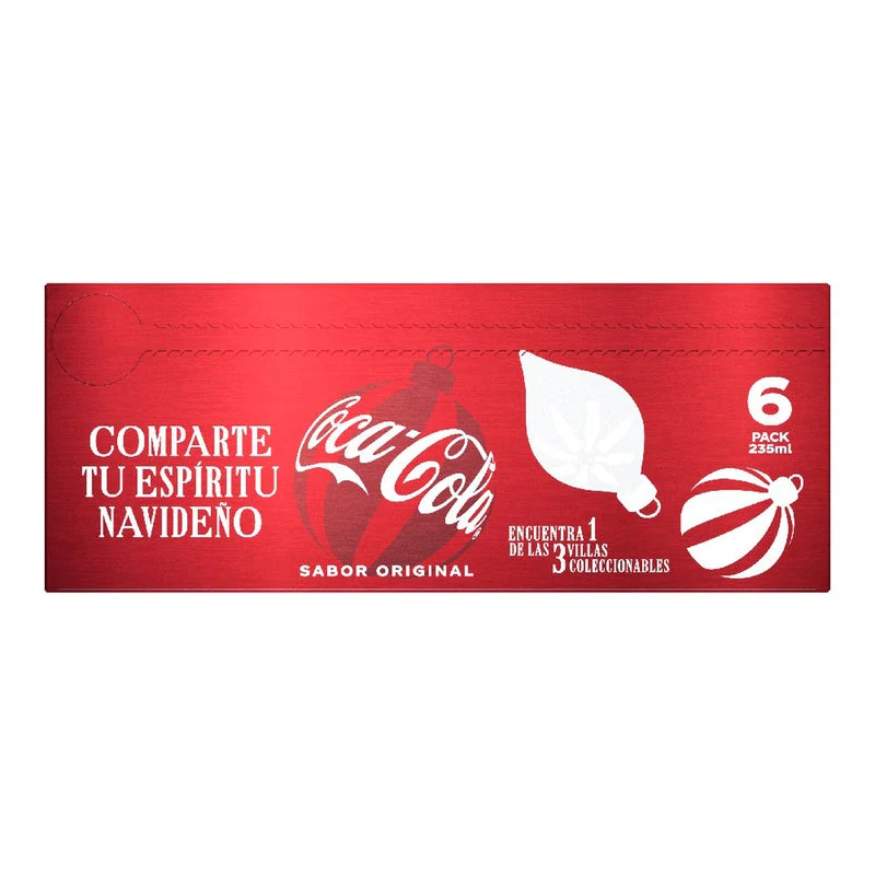 Pack 4 Coca Lata 235 Ml + Villa Navideña 2025