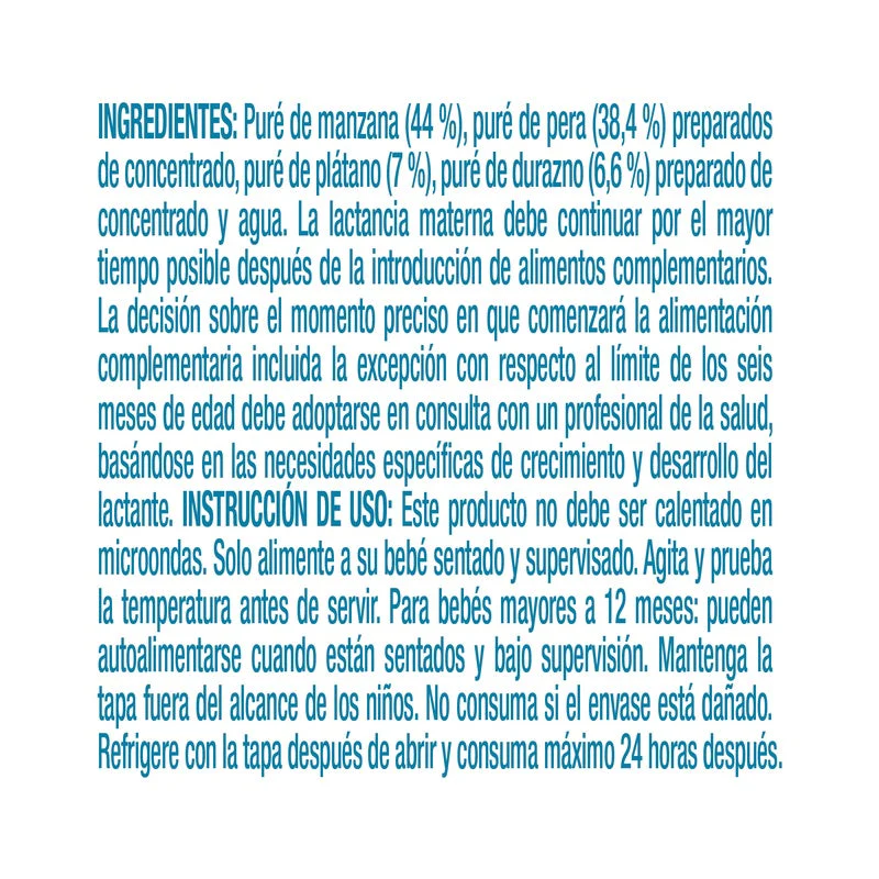 Gerber Flexipack Jr Manzana-Pera-Platano-Durazno120 G - Image 4