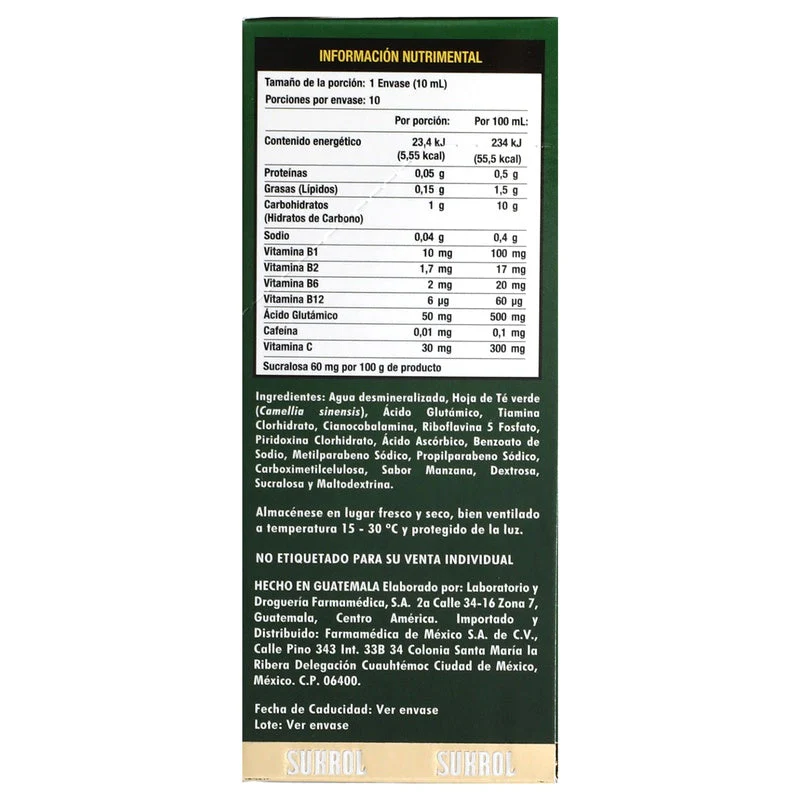 Sukrol Suplemento Alimenticio Liquido Con 10 Envases 10 Ml