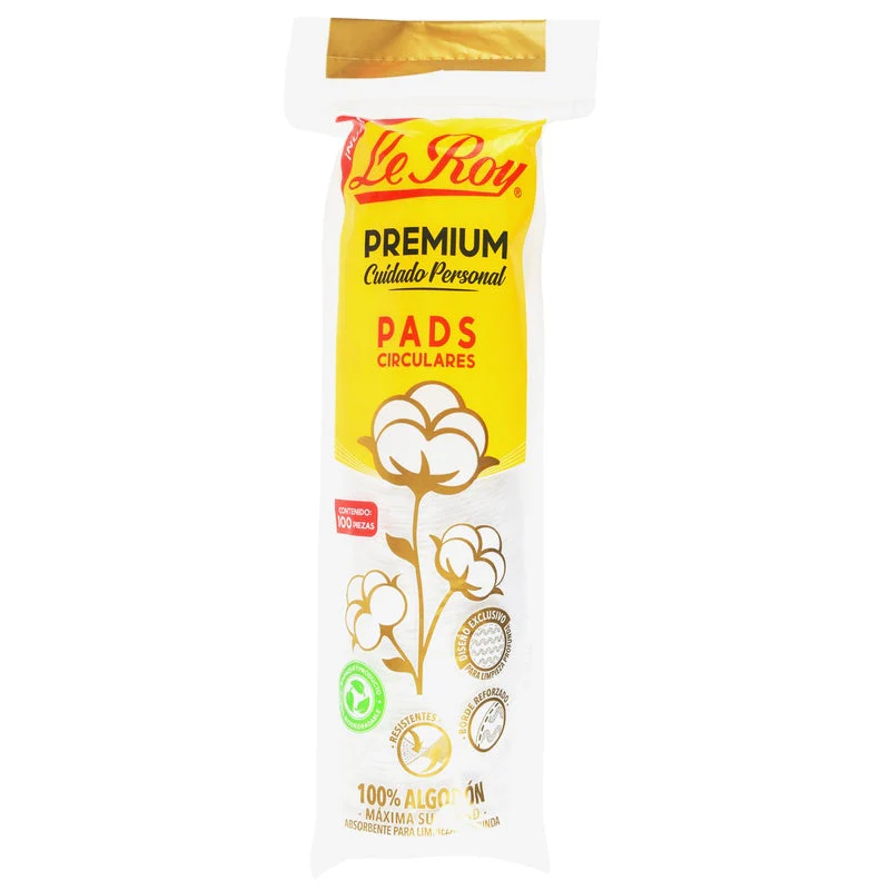Pads Le Roy Premium Circulos Algodon Con 100 Piezas