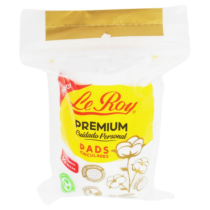 Pads Le Roy Premium Circulos Algodon Con 50 Piezas