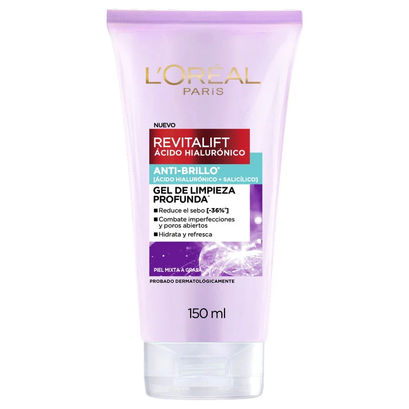Gel Limpieza Profunda Anti-Brillo Revitalift Loreal 150 Ml