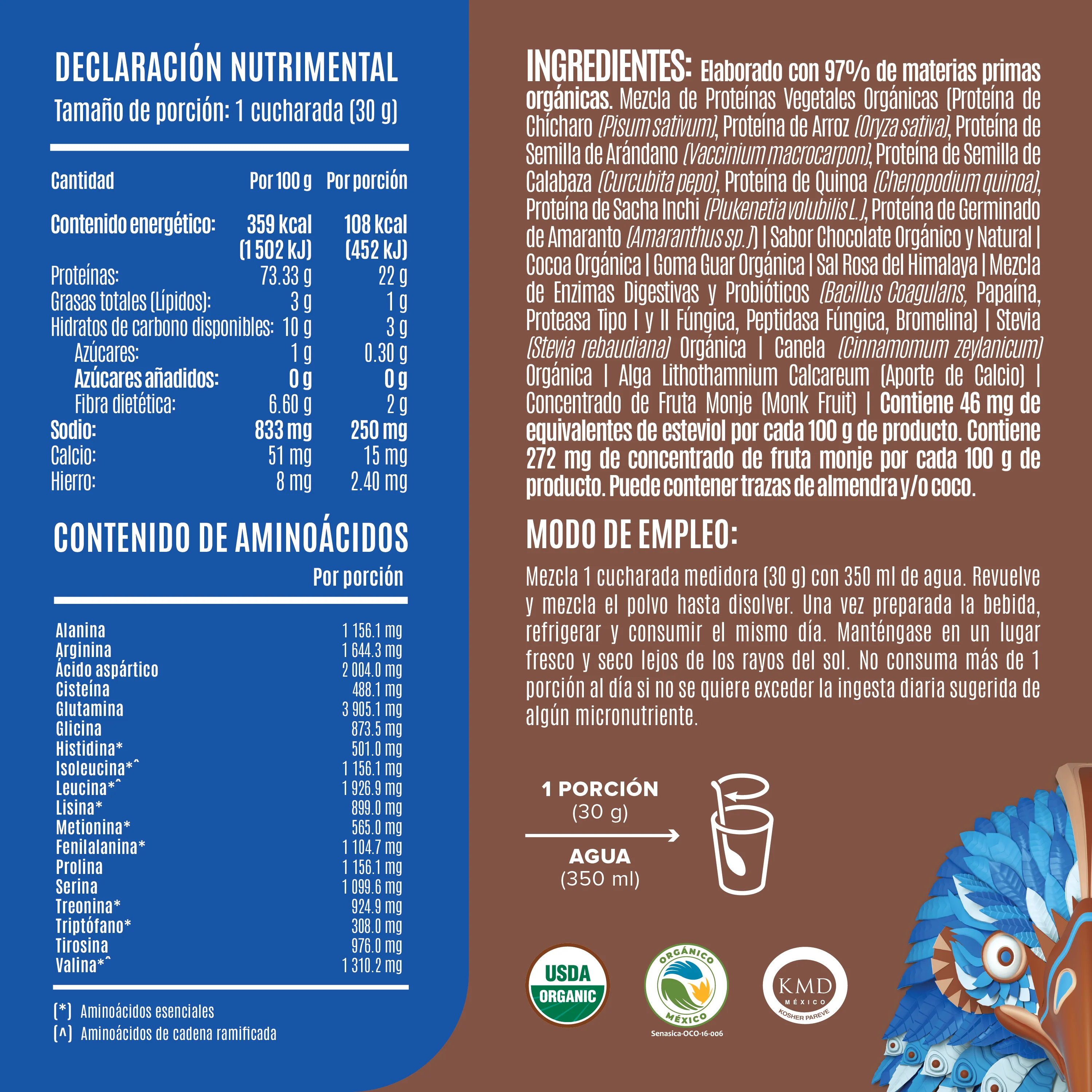 Falcon Proteina Chocolate 510 G Birdman - Image 3