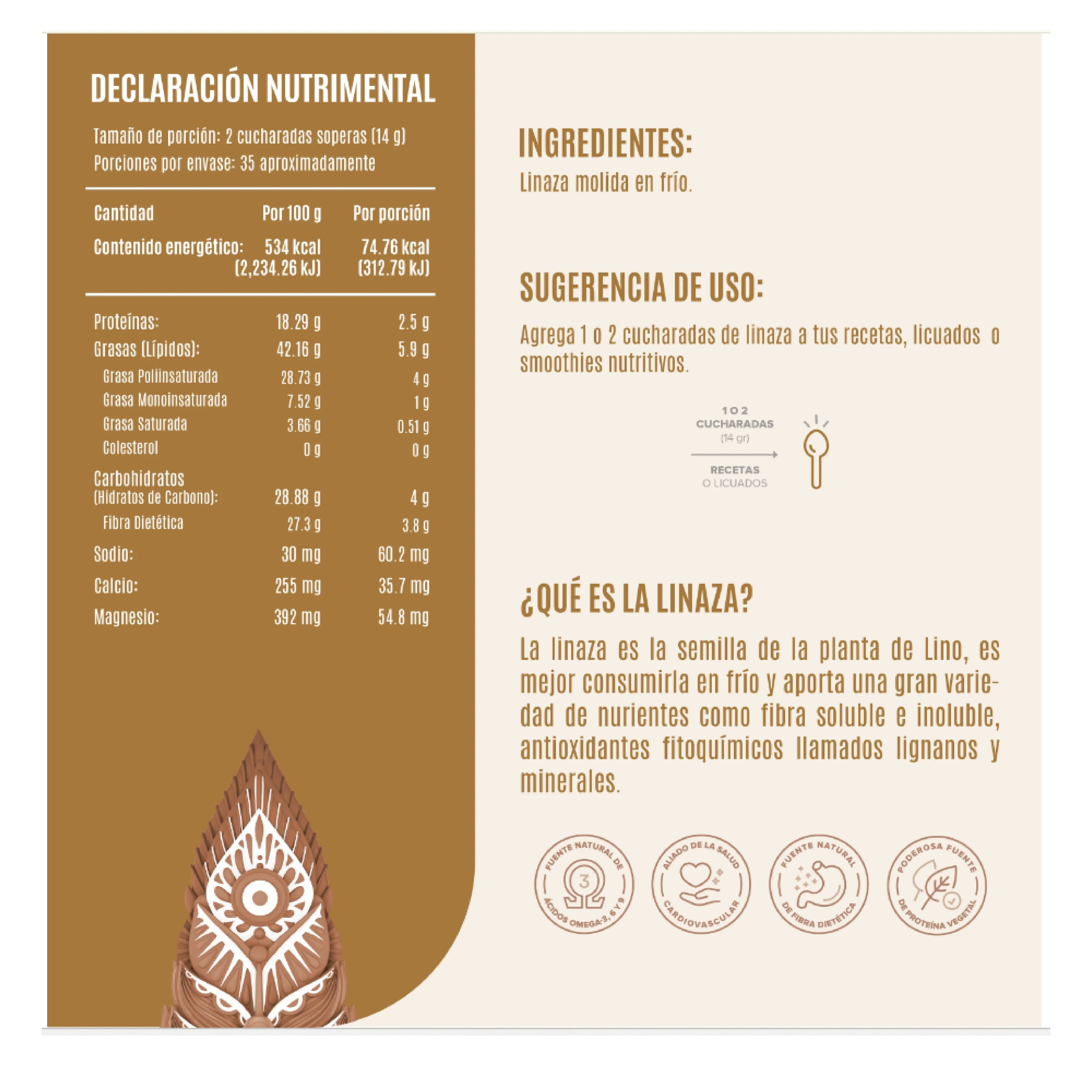 Linaza Molida En Frio 500 G Birdman - Image 3