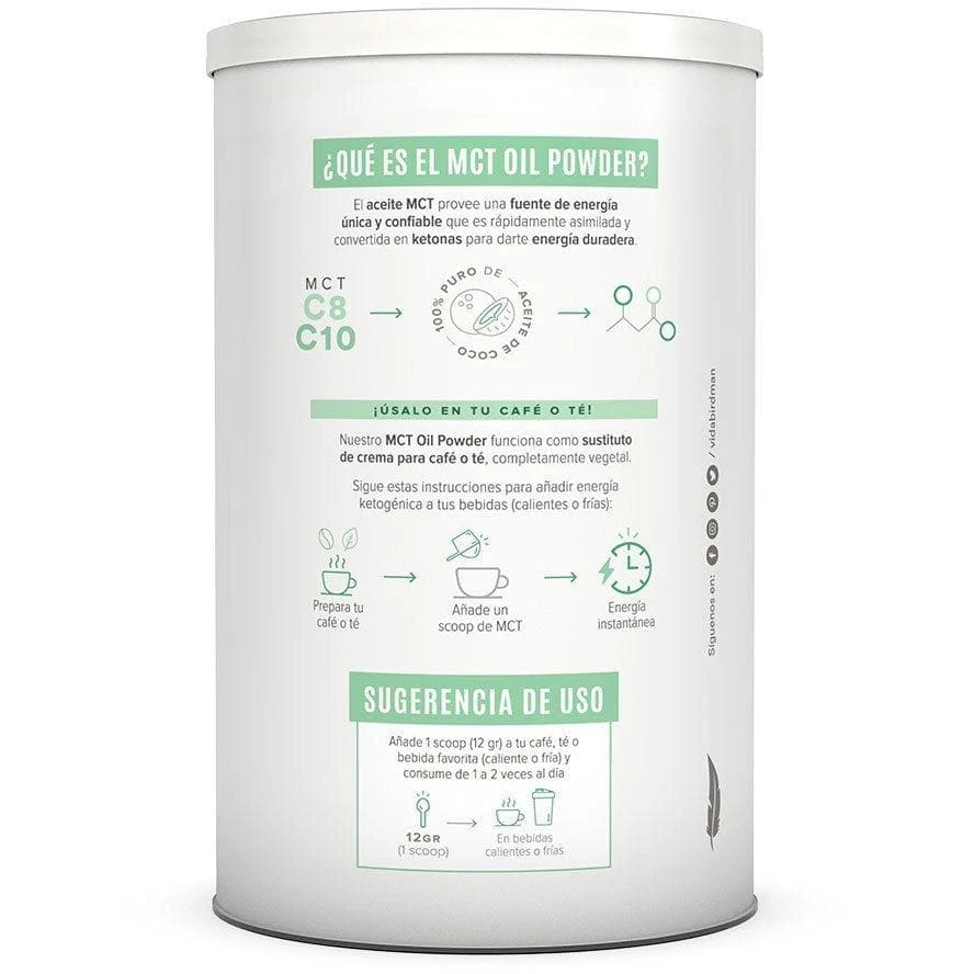 Bs Mct Oil Powder Natural Polvo 432 G Birdman - Image 2