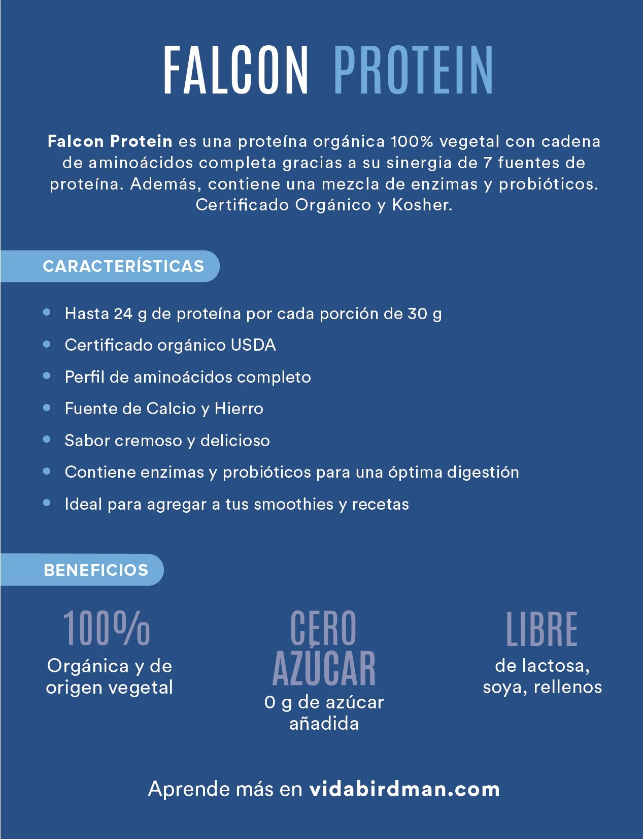 Falcon Proteina Chocolate 510 G Birdman - Image 2