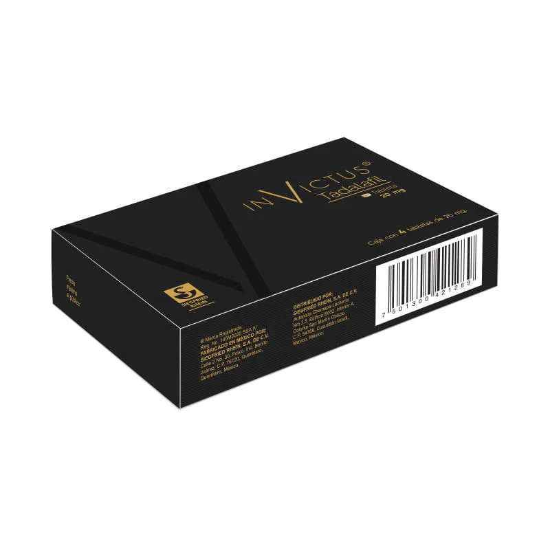 Invictus 20 Mg - Caja Con 4 Tabletas (Tadalafil) - Image 4