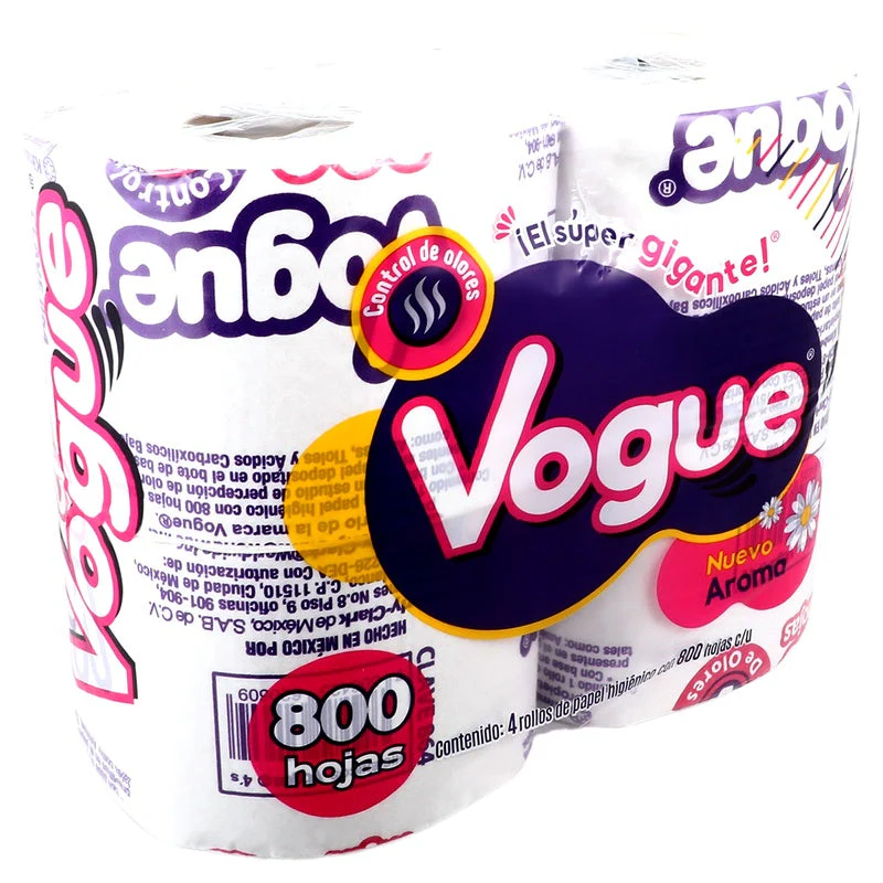 Papel Vogue Gigante Manzanilla 800 Hojas Con 4 Rollos - Image 6