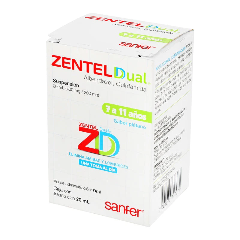 Zentel Dual 400/200 Mg Frasco 20 Ml Suspension - Image 2