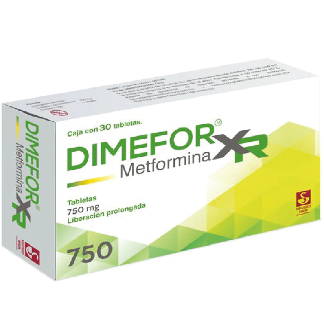 Dimefor Xr 750 Mg - Caja Con 30 Tabletas (Metformina)