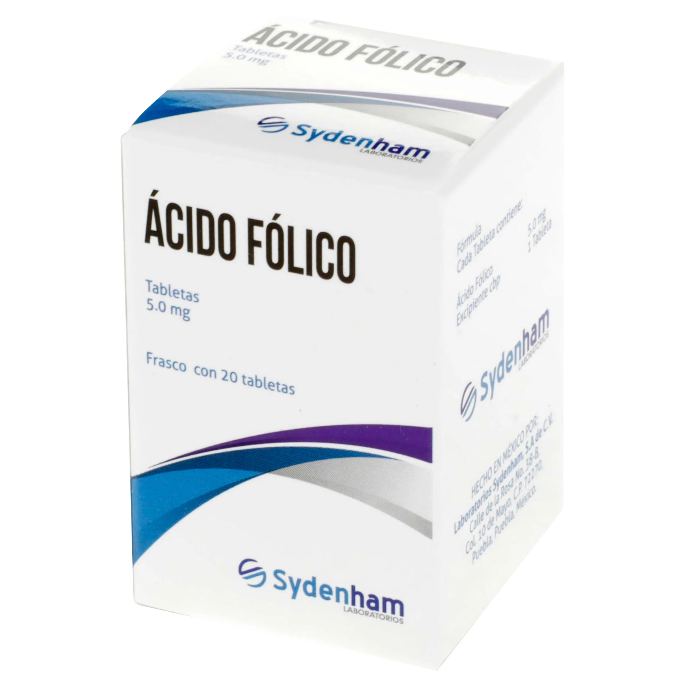 Acido Folico 5 Mg Frasco Con 20 Tabletas Sydenham - Image 4