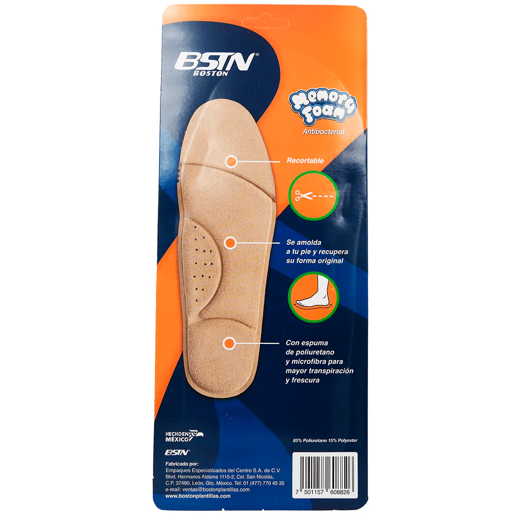Plantilla Boston Memory Foam 22-23-24 Chica Unisex