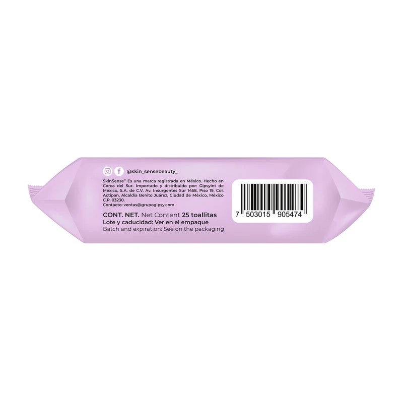 Toallitas Desmaquillantes Skin Sense Semilla Uva Con 25 Piezas - Image 2