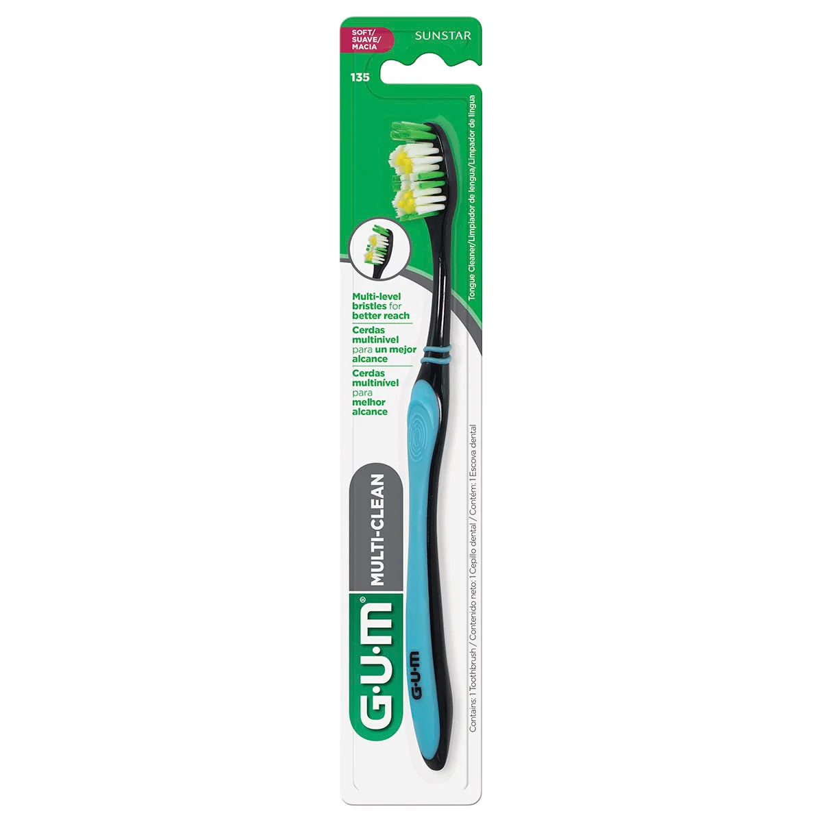 Cepillo Dental Gum Adulto Multi Clean Suave Sunstar