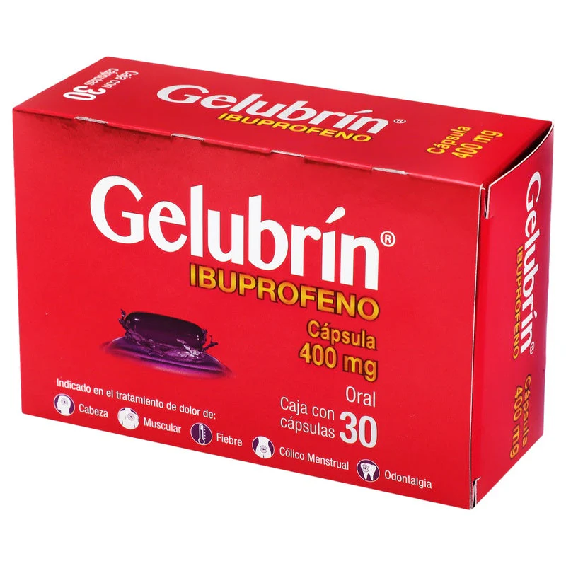 Gelubrin (Ibuprofeno) 400 Mg Con 30 Capsulas - Image 3