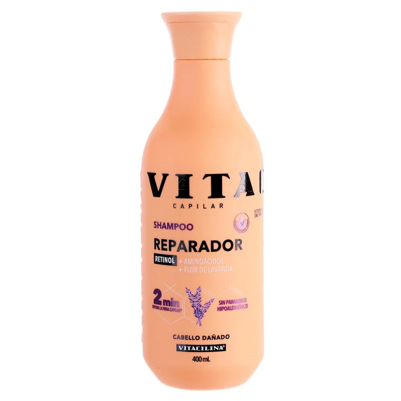 Shampoo Vitacilina Reparador Cabello Dañado 400 Ml - Image 4