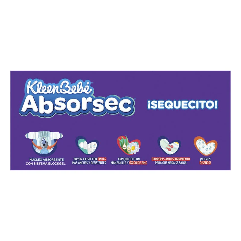 Pañal Absorsec Con 50 Piezas Jumbo