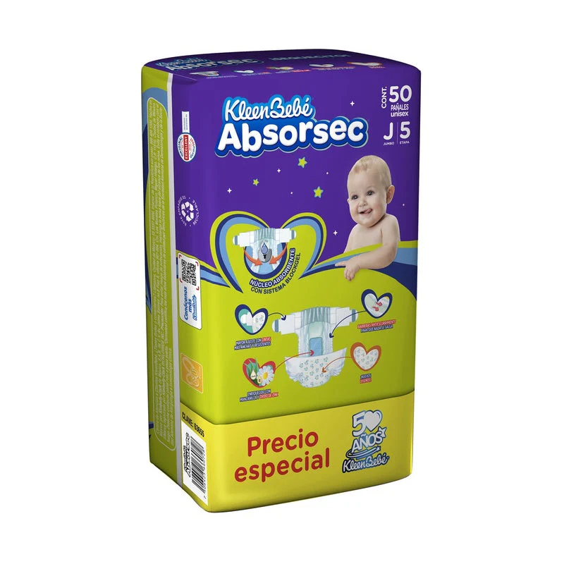 Pañal Absorsec Con 50 Piezas Jumbo - Image 2
