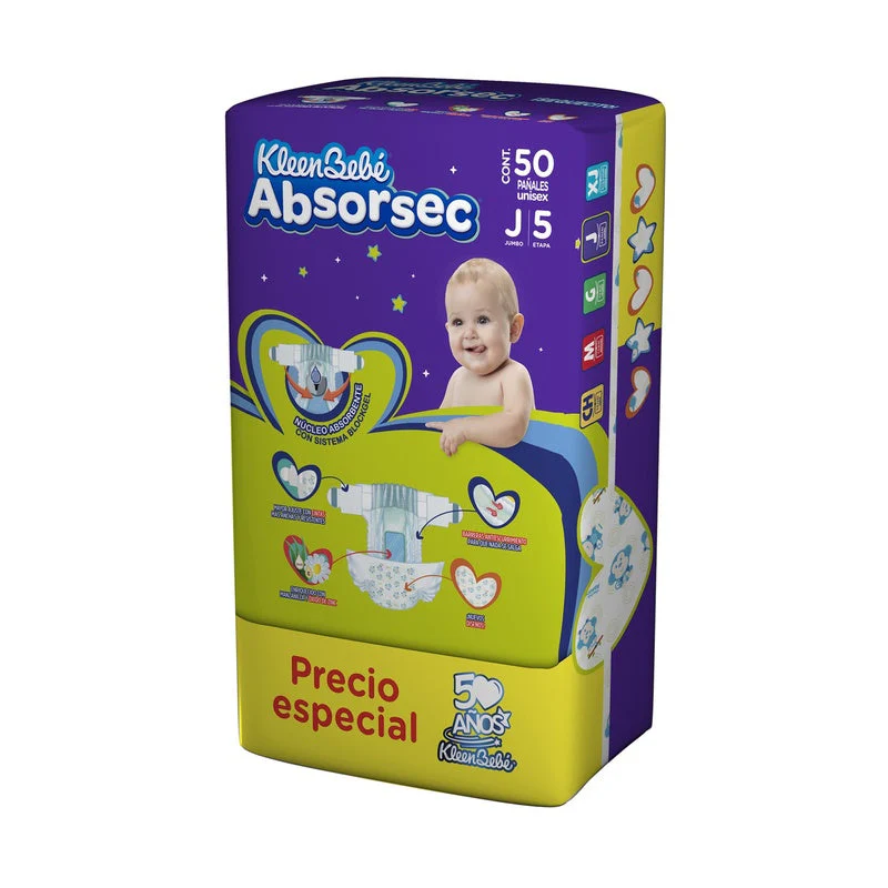 Pañal Absorsec Con 50 Piezas Jumbo - Image 3