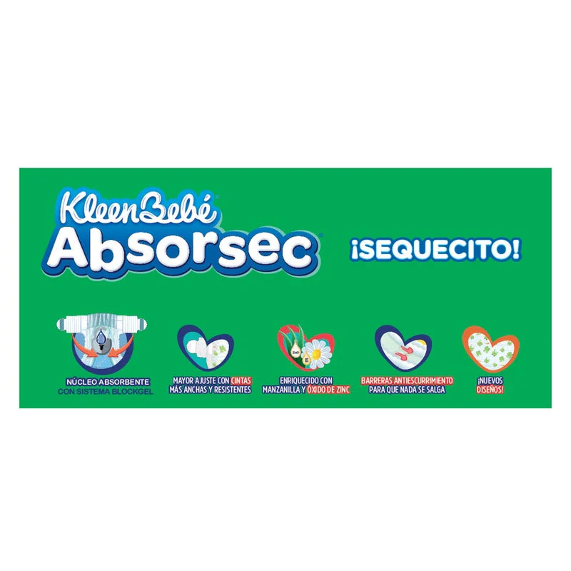 Pañal Absorsec Con 50 Piezas Grande - Image 3