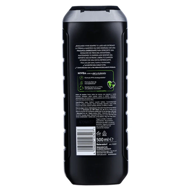 Jabon Liquido Nivea Men Corporal Extreme 500 Ml - Image 16