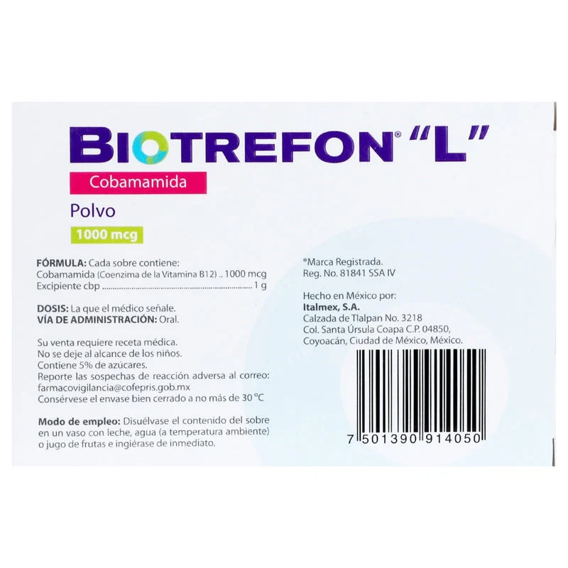 Biotrefon L 1000 Mcg Polvo Con 48 Sobres - Image 2