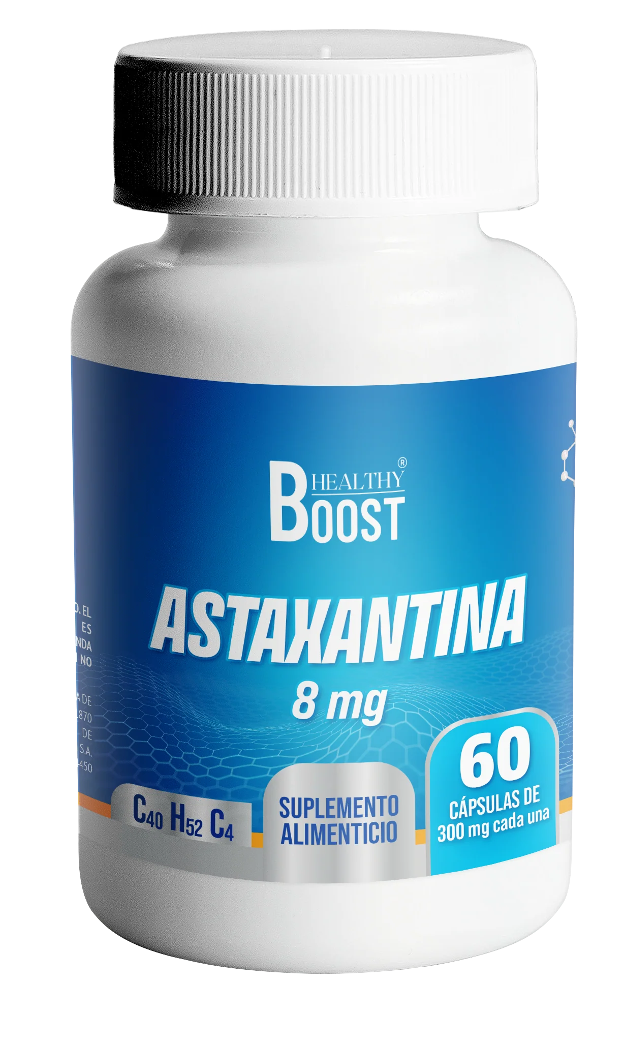 Astaxantina 8 Mg Frasco Con 60 Capsulas Healthy Boost
