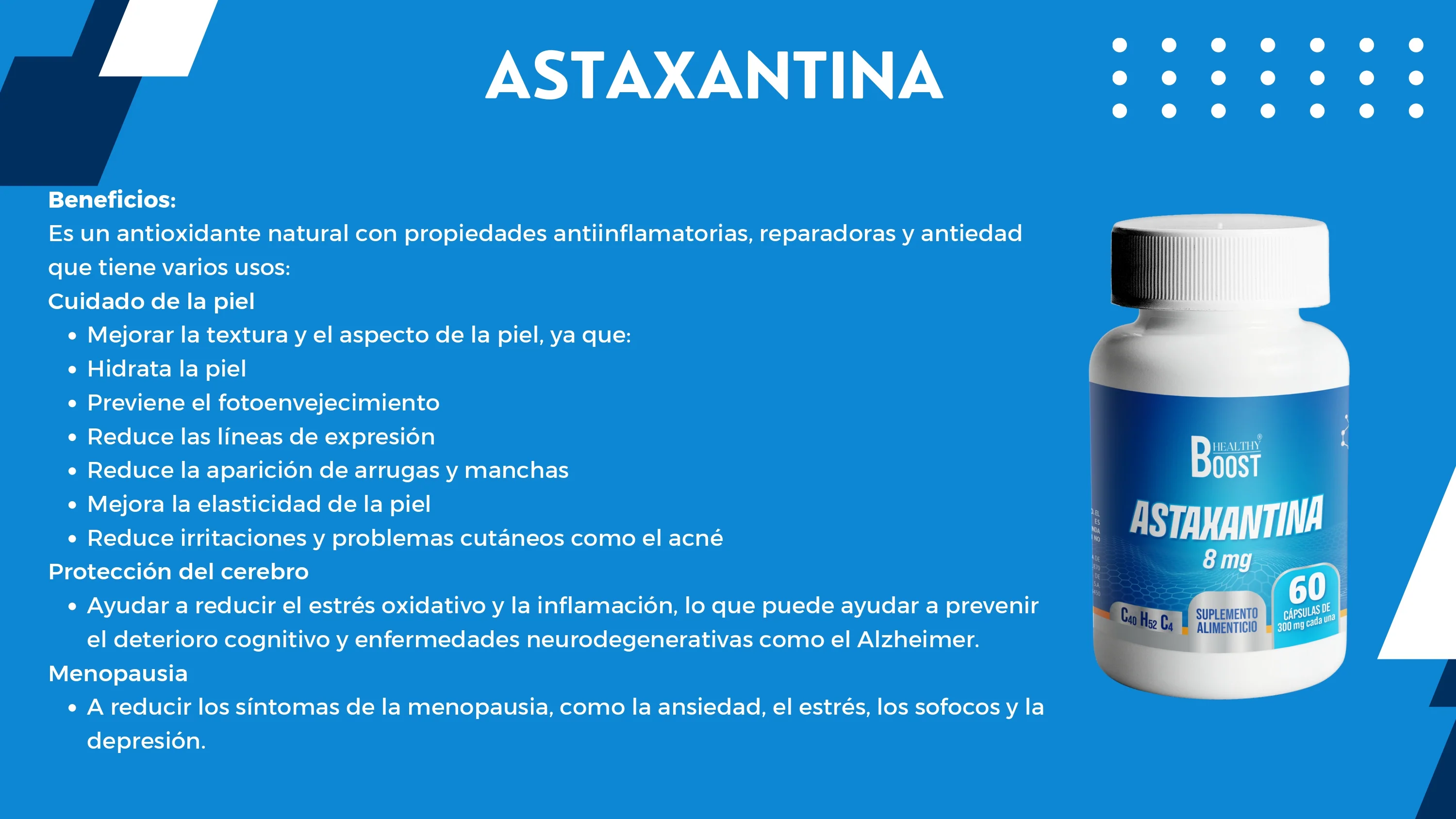 Astaxantina 8 Mg Frasco Con 60 Capsulas Healthy Boost - Image 2