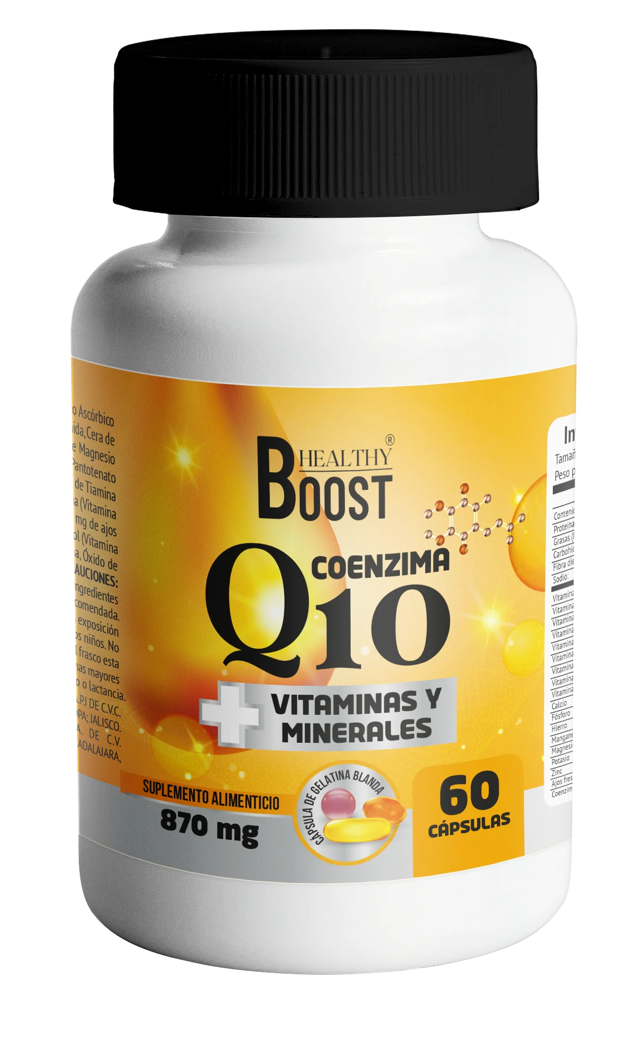 Coenzima Q10 10 Mg+Vitaminas Y Minerales Con 60 Capsulas Healthy Boost